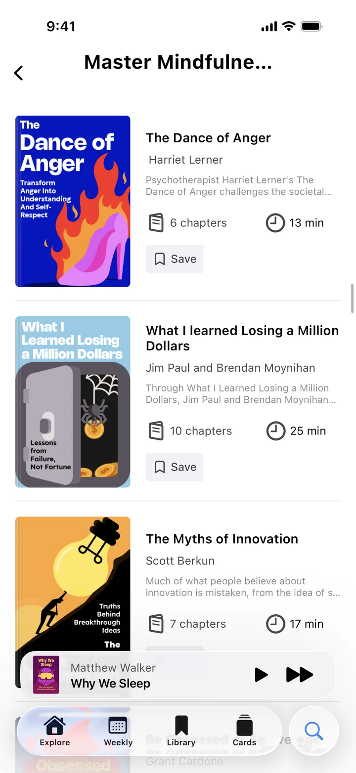 Wiser on iPhone: a collection of book summaries